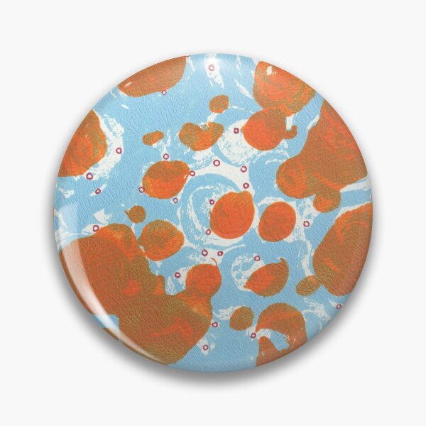 Item preview, Colorful Abstract Circle– Experimental Decalcomania Print designed and sold by Kendica.