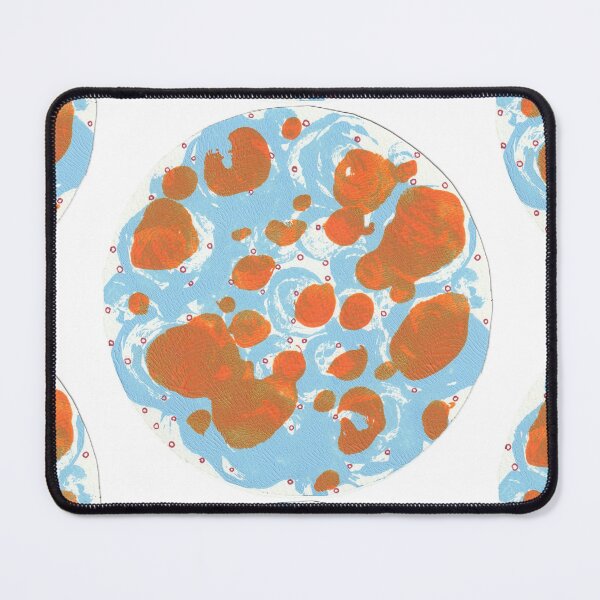 Item preview, Colorful Abstract Circle– Experimental Decalcomania Print designed and sold by Kendica.