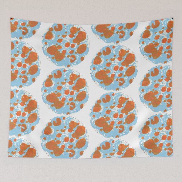 Item preview, Colorful Abstract Circle– Experimental Decalcomania Print designed and sold by Kendica.