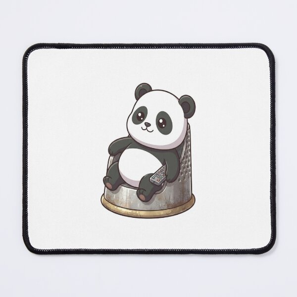 Item preview, Cute Panda Watching TV Thimble designed and sold by Ella_Sketch.