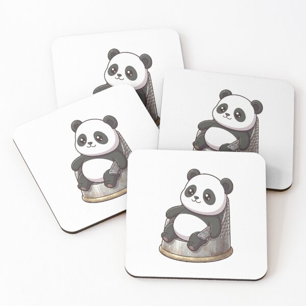 Item preview, Cute Panda Watching TV Thimble designed and sold by Ella_Sketch.