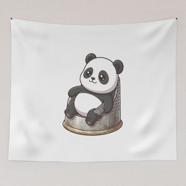 Item preview, Cute Panda Watching TV Thimble designed and sold by Ella_Sketch.