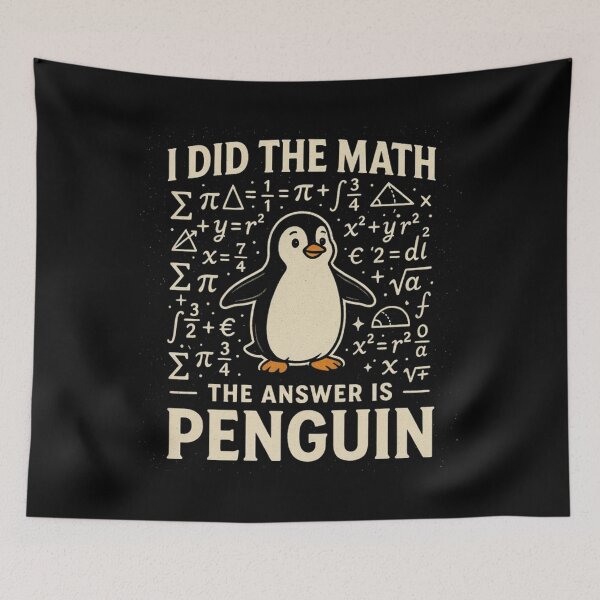 Item preview, I Did The Math The Answer Is Penguin Funny Math Lover Tee designed and sold by Dabbing Turtle Designs.