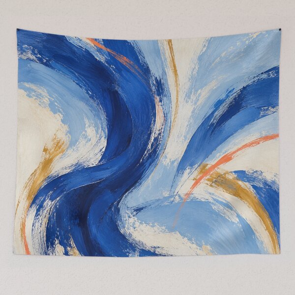 Item preview, A Measure of Blue – Cobalt Blue Abstract Painting, Modern Wall Art designed and sold by Form & Favour.