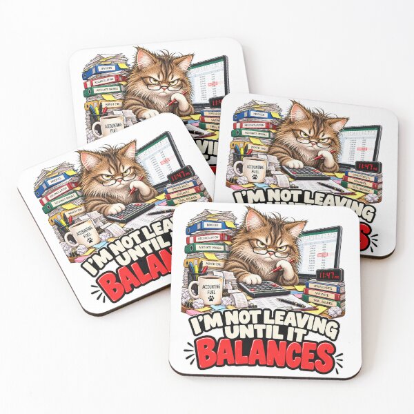 Item preview, Funny Accountant Cat Until It Balances designed and sold by DoodleDarling.