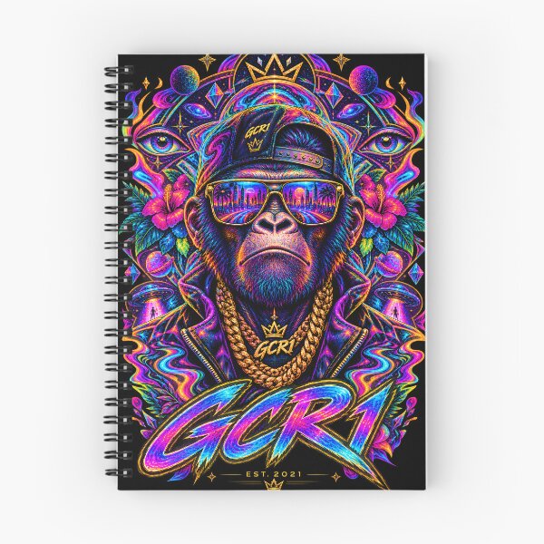 Item preview, GCR1 Cosmic Ape King – Psychedelic Neon Gorilla Streetwear Art designed and sold by GCR1.