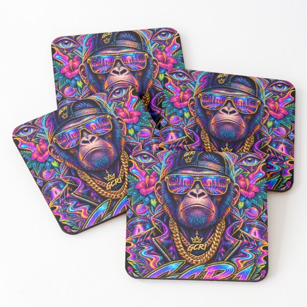 Item preview, GCR1 Cosmic Ape King – Psychedelic Neon Gorilla Streetwear Art designed and sold by GCR1.