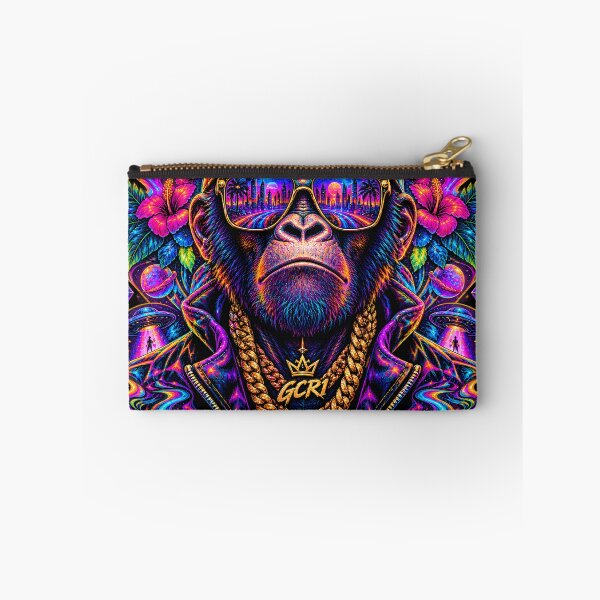 Item preview, GCR1 Cosmic Ape King – Psychedelic Neon Gorilla Streetwear Art designed and sold by GCR1.