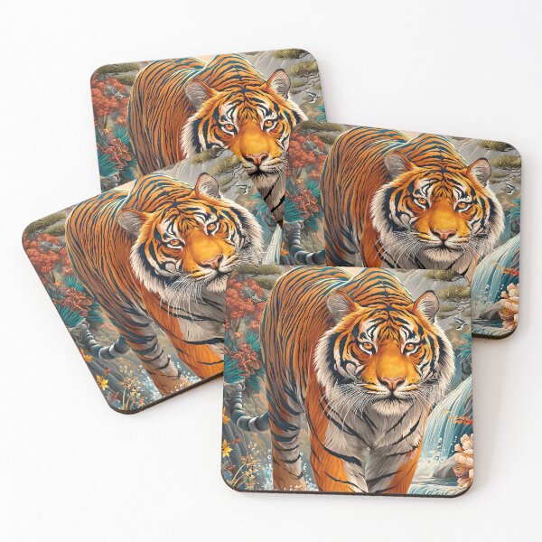 Item preview, Majestic Tiger Roaming Through Lush Landscape Scene designed and sold by Artessie.