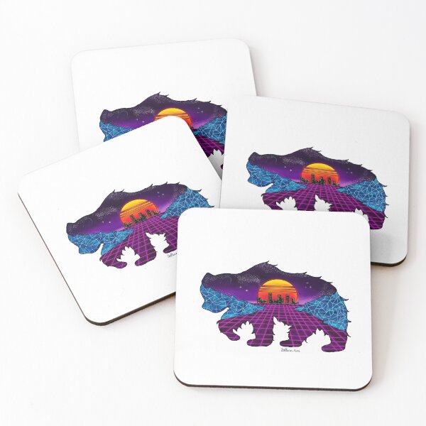Item preview, Synthwave bear designed and sold by Stellaire-Haru.