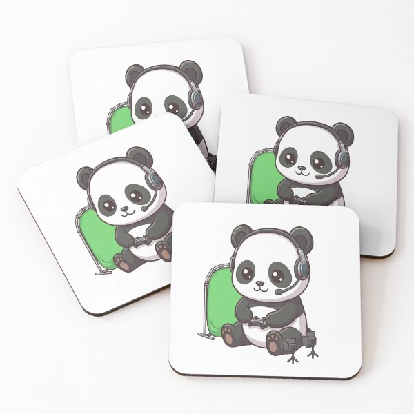 Item preview, Cute Panda Gaming Streamer Setup designed and sold by Ella_Sketch.