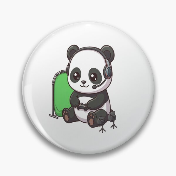 Item preview, Cute Panda Gaming Streamer Setup designed and sold by Ella_Sketch.