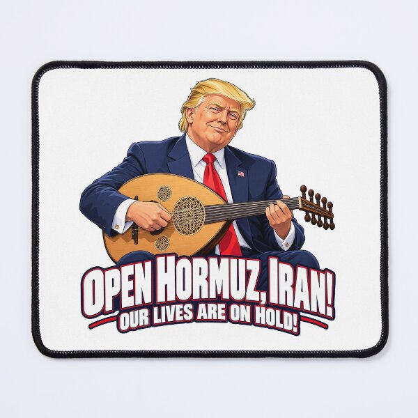Item preview, Trump Playing Oud – Open Hormuz Iran Anime Political Satire designed and sold by Atlant11.