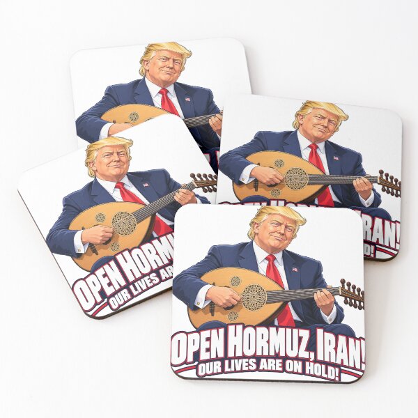 Item preview, Trump Playing Oud – Open Hormuz Iran Anime Political Satire designed and sold by Atlant11.