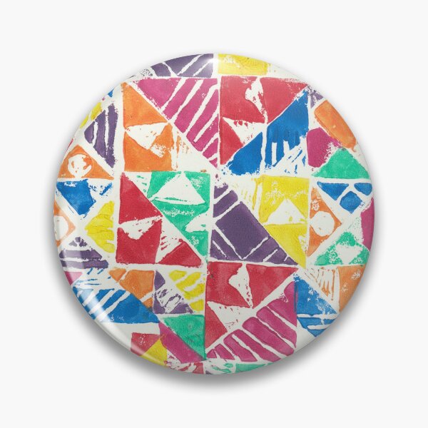 Item preview, Colorful Geometric Bauhaus pattern– Hand-Printed Composition designed and sold by Kendica.