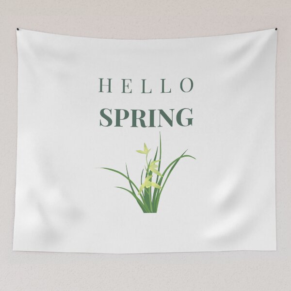 Item preview, Hello Spring – Minimal Floral Spring Desi designed and sold by J-Nature-Vibes.