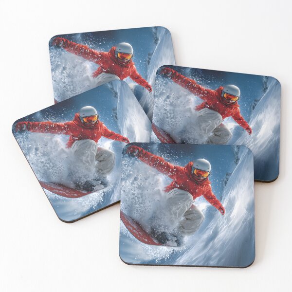 Item preview, Dynamic Snowboarding Action on a Snowy Mountain designed and sold by Artessie.