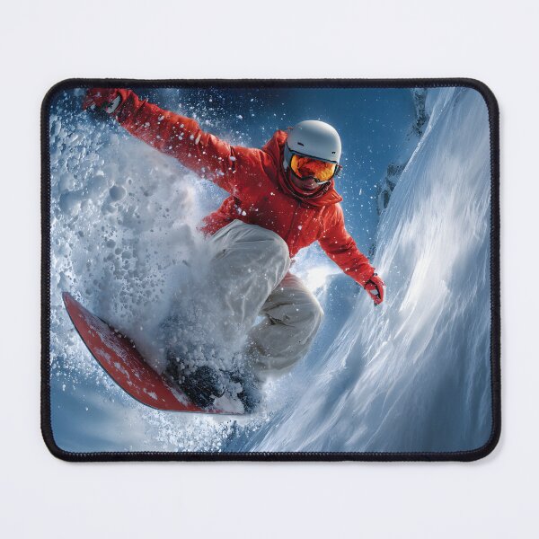 Item preview, Dynamic Snowboarding Action on a Snowy Mountain designed and sold by Artessie.