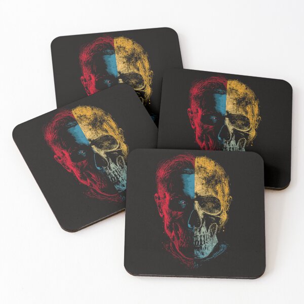 Item preview, Split Face Skull Grunge Portrait designed and sold by ERODED SELF.