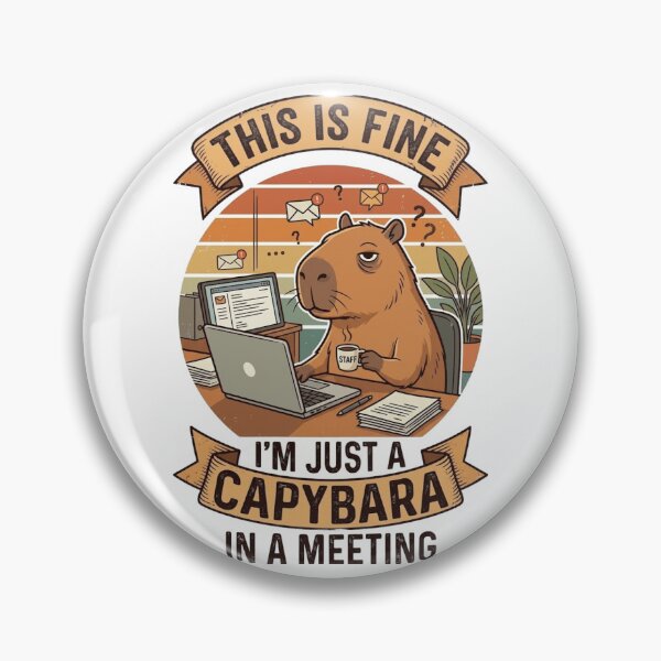 Item preview, This Is Fine Im Just A Capybara In A Meeting Vintage designed and sold by Heart&Star.