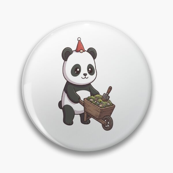 Item preview, Cute Panda Gardening Wheelbarrow Gnome designed and sold by Ella_Sketch.