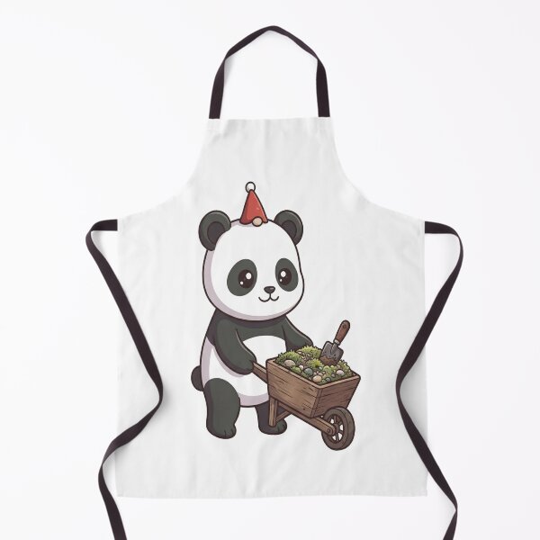 Item preview, Cute Panda Gardening Wheelbarrow Gnome designed and sold by Ella_Sketch.