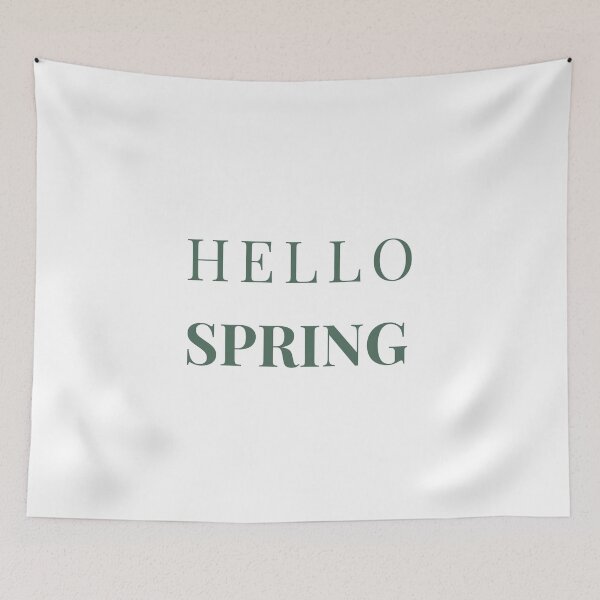 Item preview, Hello Spring – Minimal Spring Typography Design designed and sold by J-Nature-Vibes.