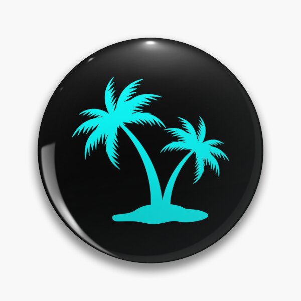 Item preview, Cyan Tropical Palm Trees Silhouette Design designed and sold by pattern-archive.