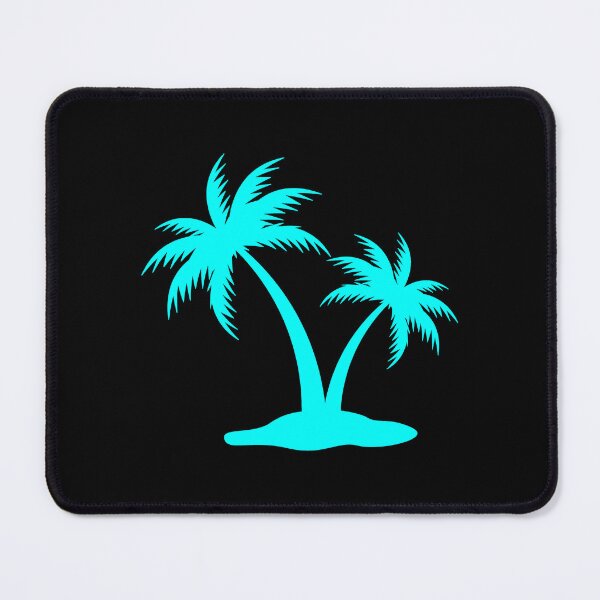 Item preview, Cyan Tropical Palm Trees Silhouette Design designed and sold by pattern-archive.