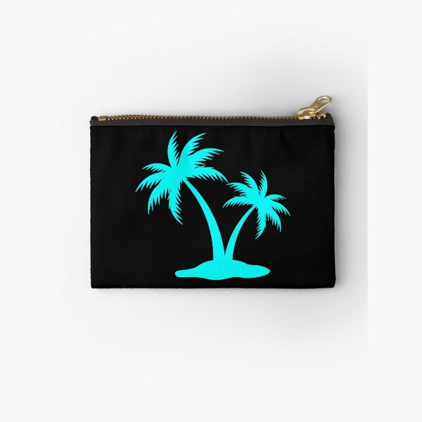 Item preview, Cyan Tropical Palm Trees Silhouette Design designed and sold by pattern-archive.
