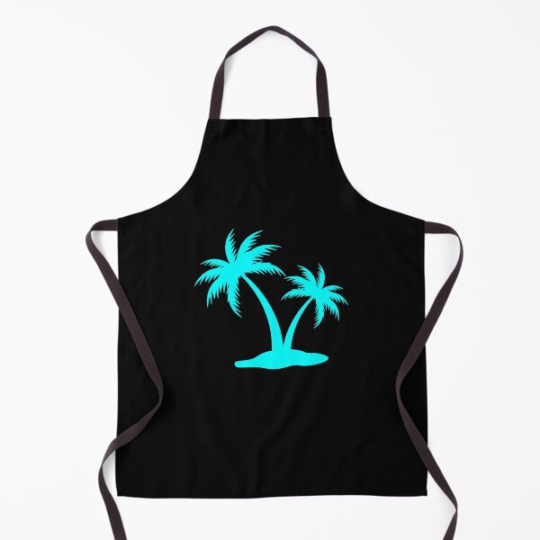 Item preview, Cyan Tropical Palm Trees Silhouette Design designed and sold by pattern-archive.
