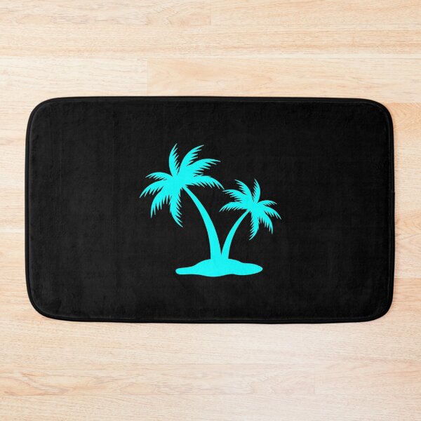 Item preview, Cyan Tropical Palm Trees Silhouette Design designed and sold by pattern-archive.