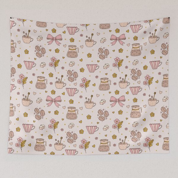 Item preview, Boho coffee seamless pattern designed and sold by OM-lova.