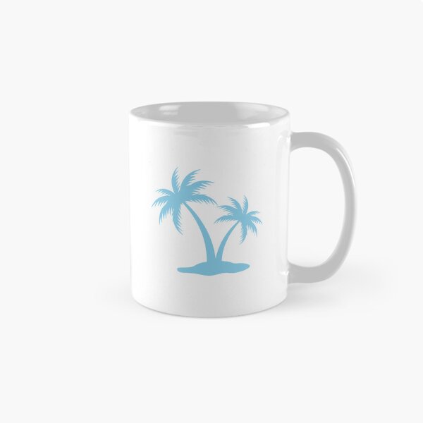 Item preview, Sky Blue Tropical Palm Trees Silhouette Design designed and sold by pattern-archive.