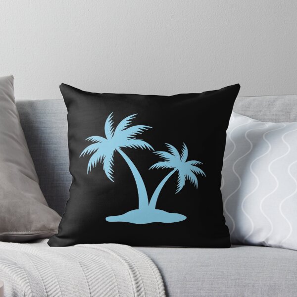 Item preview, Sky Blue Tropical Palm Trees Silhouette Design designed and sold by pattern-archive.