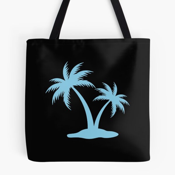 Item preview, Sky Blue Tropical Palm Trees Silhouette Design designed and sold by pattern-archive.