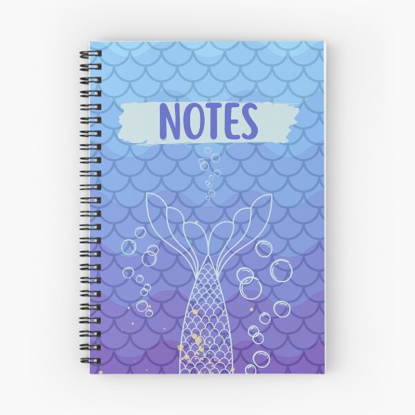 Item preview, Mermaid Tail Spiral Notebook, Ocean Aesthetic Journal Gift for Girls & Teens designed and sold by Fern & Fable Studio.