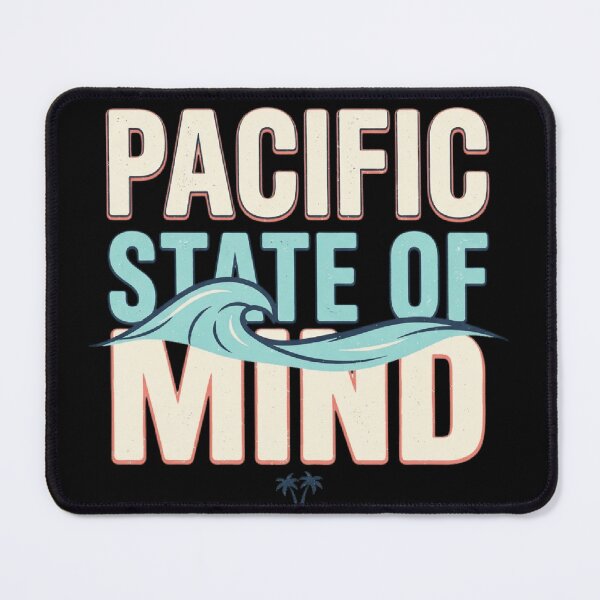 Item preview, Pacific State of Mind Retro Ocean Wave California Beach  designed and sold by mood-draftsman.