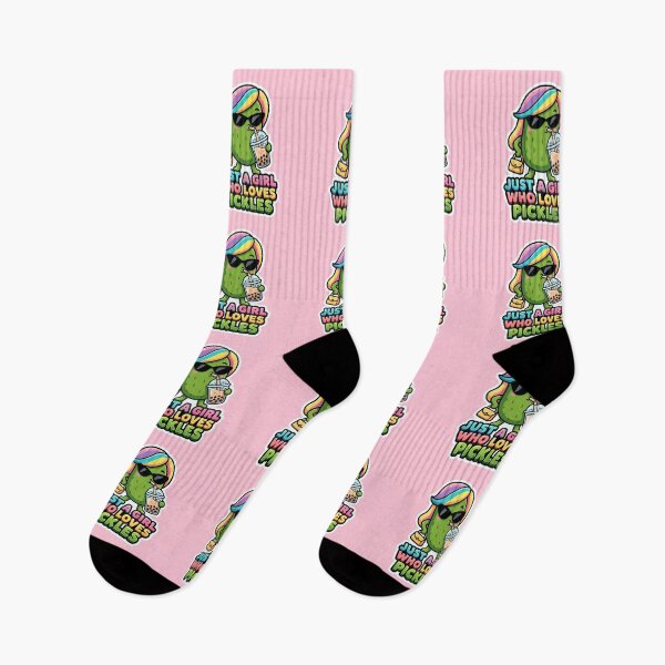 Item preview, Just a Girl Who Loves Pickles – Cute Pickle Boba Art designed and sold by Basma Designs | Retro, Kawaii Shirts & Stickers.