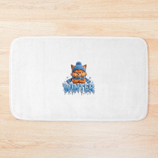 Item preview,  Cute Grumpy Fox Winter Season Ice Text Gift  designed and sold by Ancient Egypt treasures.
