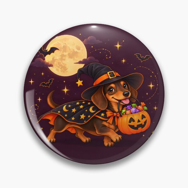 Item preview, Halloween Dachshund Witch designed and sold by Digitalka.