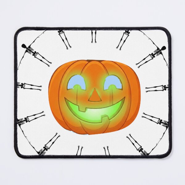 Item preview, Skeleton Clock Pumpkin Patch Spooky Halloween Time designed and sold by hepopatterns.