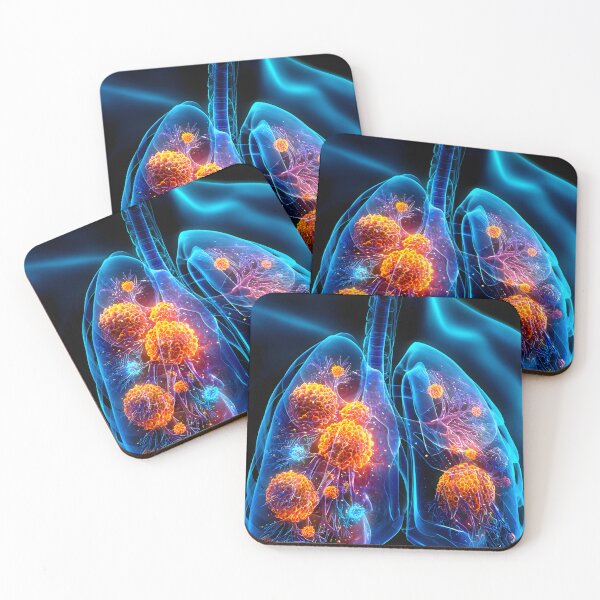 Item preview, Vibrant Visualization of Lungs and Molecular Activity designed and sold by Artessie.
