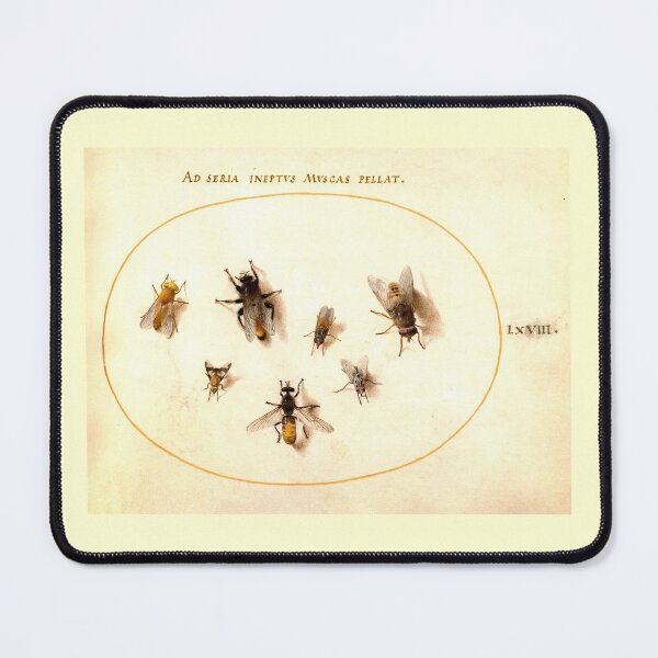 Item preview, Seven Bees and Flies (c. 1575-1580) painting by Joris Hoefnagel designed and sold by AngyDesigns49.