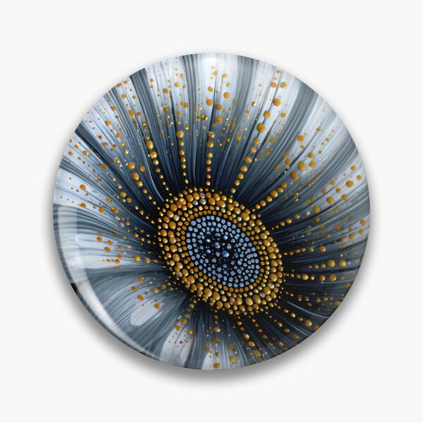 Item preview, Elegant Blue Floral Artwork with Golden Accents designed and sold by Artessie.