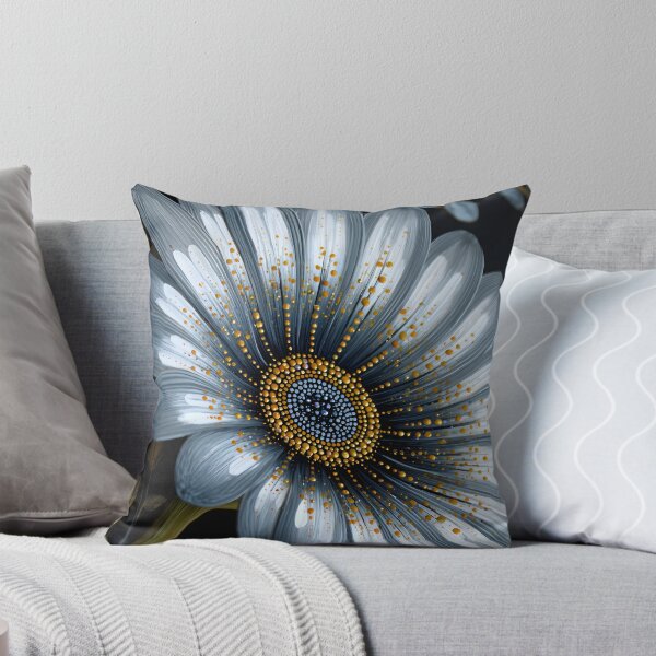 Item preview, Elegant Blue Floral Artwork with Golden Accents designed and sold by Artessie.