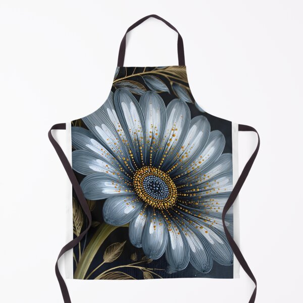 Item preview, Elegant Blue Floral Artwork with Golden Accents designed and sold by Artessie.