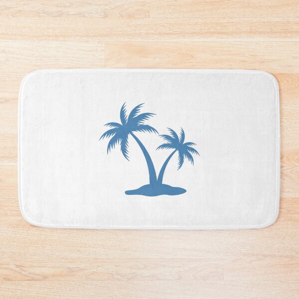 Item preview, Steel Blue Tropical Palm Trees Silhouette Design designed and sold by pattern-archive.