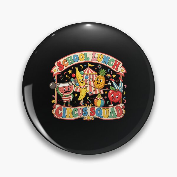 Item preview, Gráfico divertido de un trabajador de cafetería con temática de circo en el almuerzo escolar retro designed and sold by Designart68.