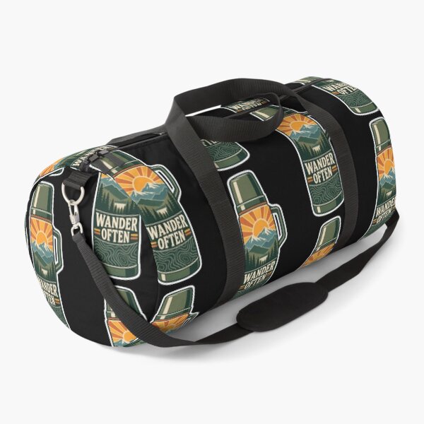 Item preview, Wander Often Retro Thermos Vintage Camping Adventure Sticker designed and sold by VaultVibes.